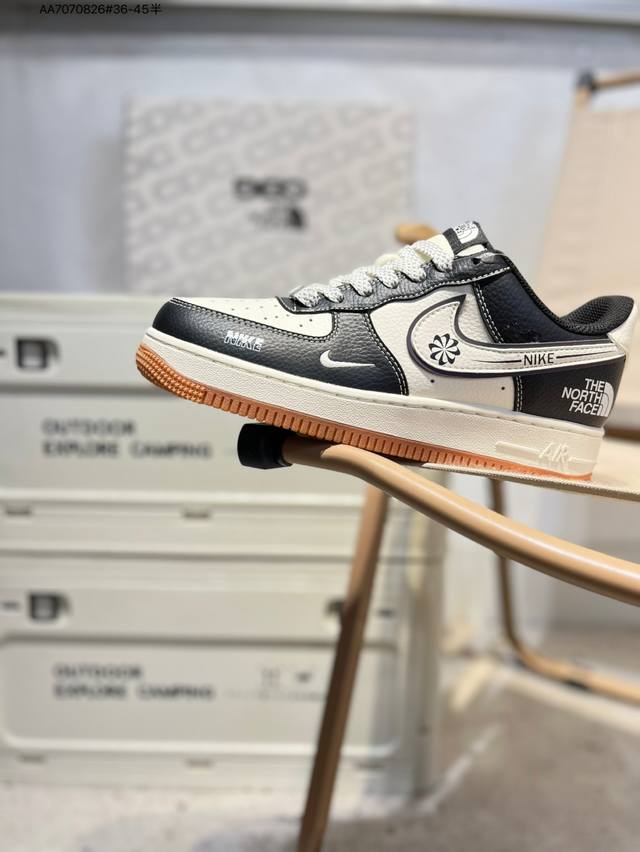 北面 X Nk Air Force 1'07 Low 空军一号低帮休闲板鞋 #定制皮料 原楦原纸板 纯正空军版型 高清洁度 内置全掌气垫Sm6188 Aa707