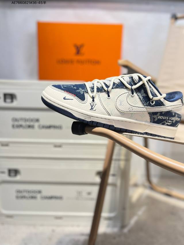 Lv X Nike Sb Dunk Low 大厂出品 极力推荐 新配色 原装头层材料 独家版型蒸餾加工 帶來的是更好的视觉和脚感体验 大厂纯原品质出货 清洁度