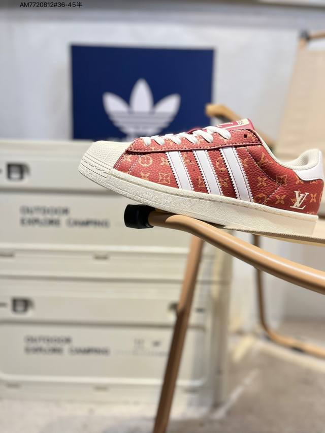 Lv X Adidas Originals Superstar 经典配色 经典贝壳头官网同步 实拍首发渠道正品订单 诠释市场最高工艺水平区别市面普通真标版本，进