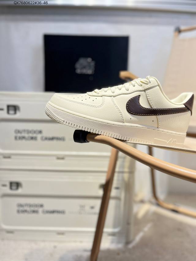 公司级头层皮 Nk Air Force 1'07 Low 空军一号低帮休闲板鞋 #定制皮料 原楦原纸板 纯正空军版型 高清洁度 内置全掌气垫Ih7332 Qx7