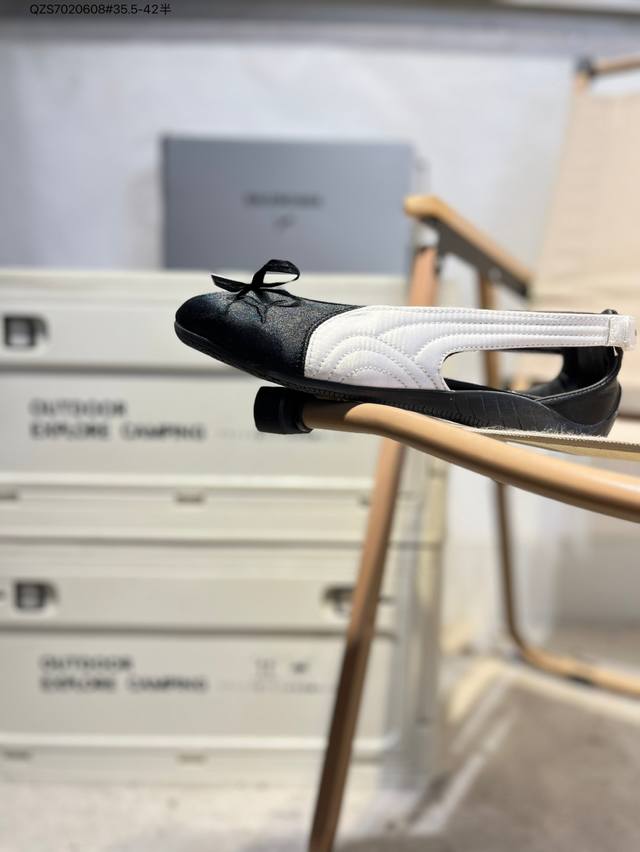 Balenciaga巴黎世家 X Puma 彪马 Speed 缎面 圆头魔术贴做旧 芭蕾舞鞋847163 Qzs7020608#35.5-42半