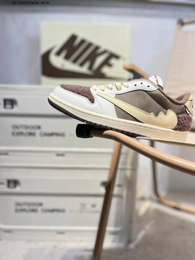 Labubu X Air Jordan 1 Low Golf Sp Neutral Oliv Aj1乔丹一代高尔夫版系列低帮经典复古文化休闲运动鞋“Ts联名倒钩