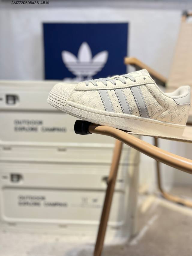 Lv X Adidas Originals Superstar 经典配色 经典贝壳头官网同步 实拍首发渠道正品订单 诠释市场最高工艺水平区别市面普通真标版本，进