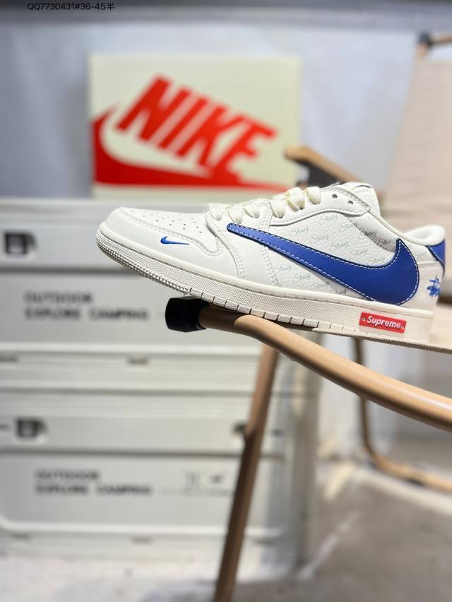 淡季工厂P清仓特价 公司级头层皮乔丹Air Jordan 1 Low Aj1低帮系列篮球鞋 官方同步配色 原装级产物 #拒绝公底 立体鞋型 细节完美 高清洁度S