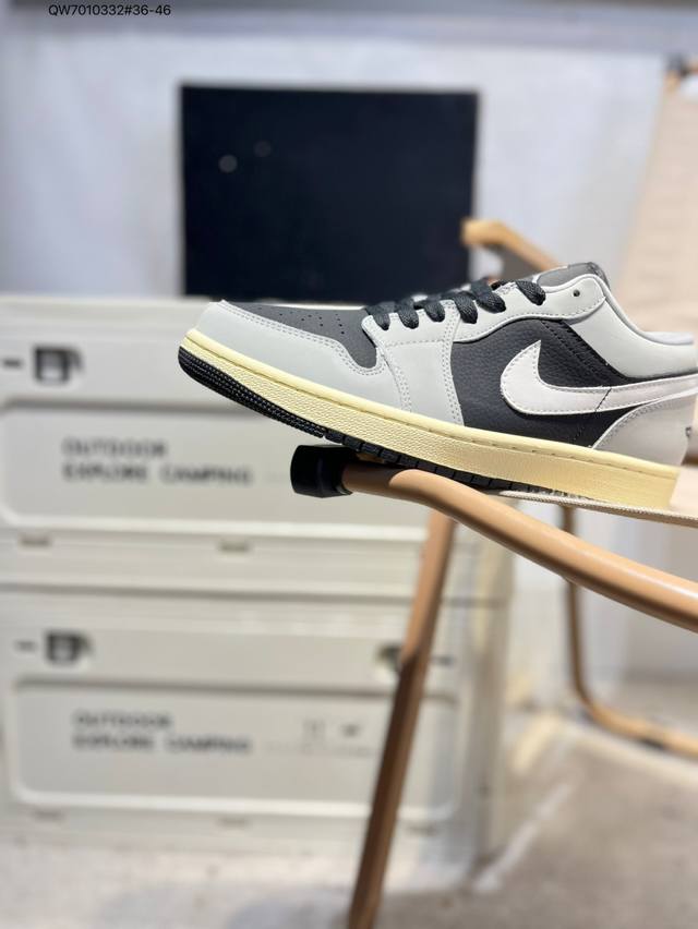 公司级头层皮乔丹Air Jordan 1 Low Aj1低帮系列篮球鞋 官方同步配色 原装级产物 #拒绝公底 立体鞋型 细节完美 高清洁度Hq2010 Qw70