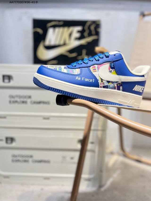 Nk Air Force 1'07 Low 空军一号低帮休闲板鞋 #定制皮料 原楦原纸板 纯正空军版型 高清洁度 内置全掌气垫Kj1688 Aa7770307#