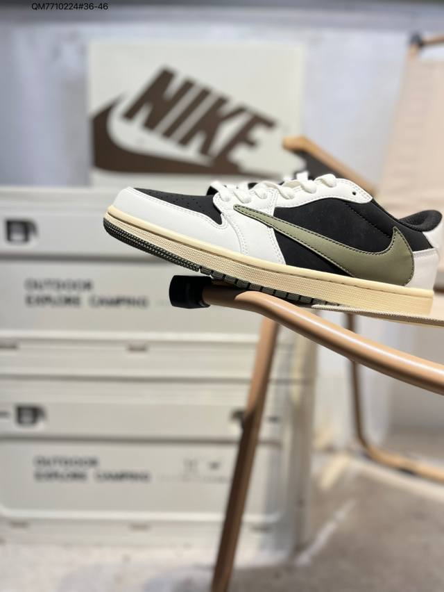 Air Jordan 1 Low Golf Sp Neutral Oliv Aj1乔丹一代高尔夫版系列低帮经典复古文化休闲运动鞋“Ts联名倒钩”Dz4137 Q