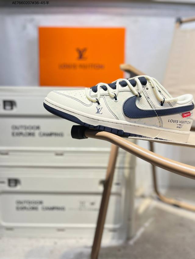 Lv X Nike Sb Dunk Low 大厂出品 极力推荐 新配色 原装头层材料 独家版型蒸餾加工 帶來的是更好的视觉和脚感体验 大厂纯原品质出货 清洁度