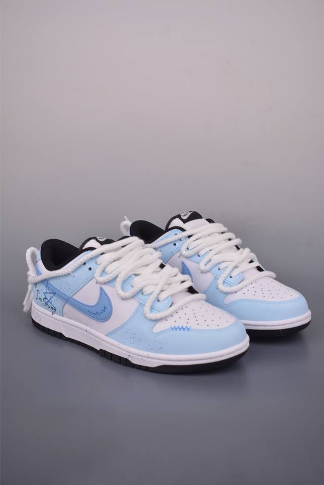 Nike Sb Dunk Low 蓝色海洋 解构绑带 纯原大厂出品 极力推荐 原装头层材料 独家版型蒸餾加工 帶來的是更好的视觉和脚感体验 大厂纯原品质出货 清