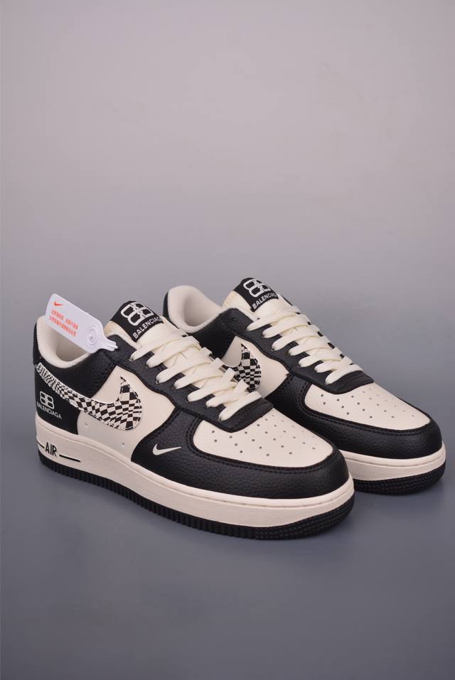 Nike Air Force 1 Low 巴黎世家联名 原楦头原纸板 打造纯正空军版型 专注外贸渠道 全掌内置蜂窝气垫 原盒配件 原厂中底钢印、拉帮完美 官方货