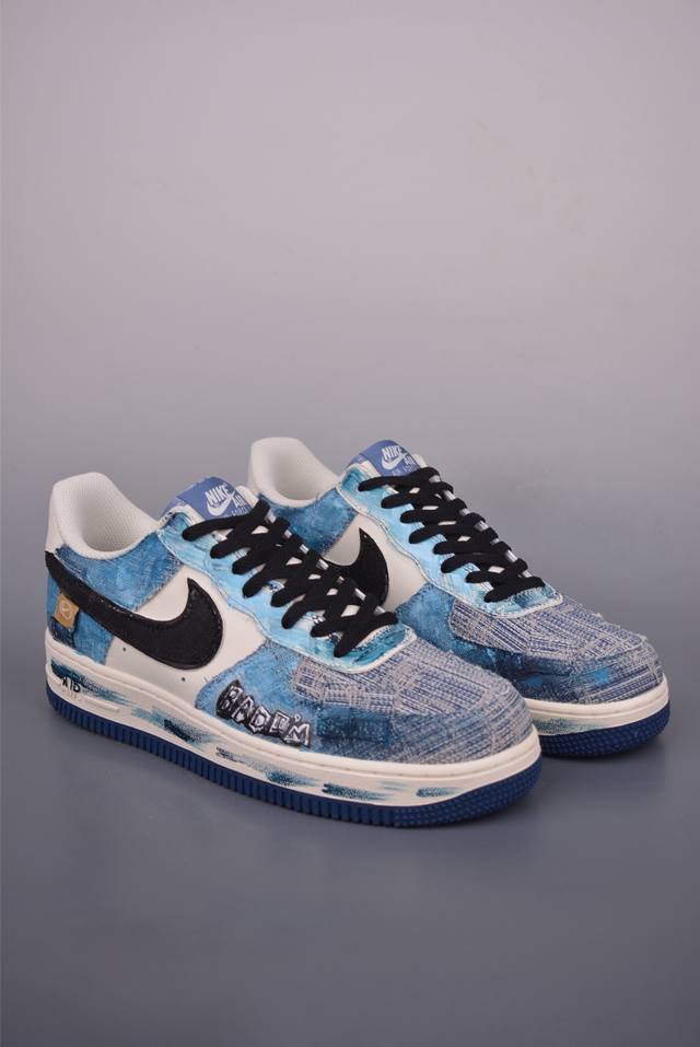 Nike Air Force 1 Low 单宁幻彩 原楦头原纸板 打造纯正空军版型 专注外贸渠道 全掌内置蜂窝气垫 原盒配件 原厂中底钢印、拉帮完美 官方货号: