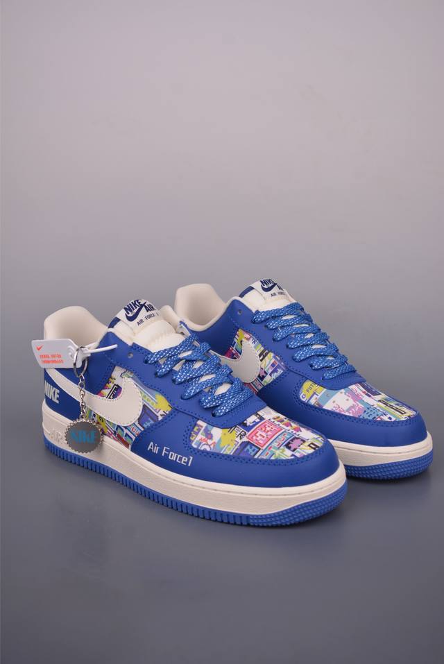 Nike Air Force 1 Low 白蓝 原楦头原纸板 打造纯正空军版型 专注外贸渠道 全掌内置蜂窝气垫 原盒配件 原厂中底钢印、拉帮完美 官方货号: K