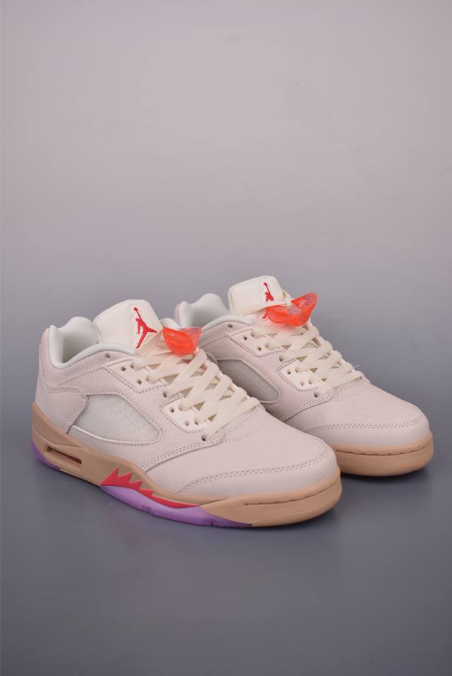 Air Jordan 5 Low 白红紫 纯原低帮篮球鞋 纯原版本 Air Jordan Aj5 Low 原楦原纸板 原厂材料开发 细节把控到位 主供外贸客户