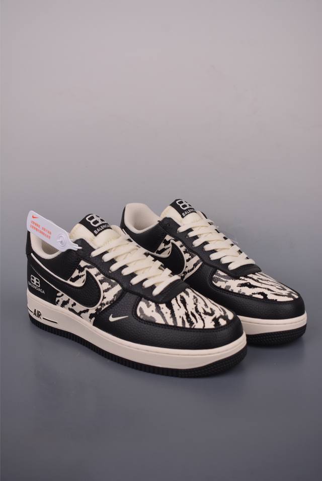 Nike Air Force 1 Low 巴黎世家联名 原楦头原纸板 打造纯正空军版型 专注外贸渠道 全掌内置蜂窝气垫 原盒配件 原厂中底钢印、拉帮完美 官方货
