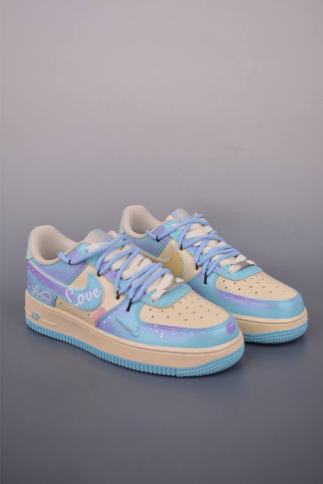 Nike Air Force 1 Low 海盐甜梦 解构鞋带 原楦头原纸板 打造纯正空军版型 专注外贸渠道 全掌内置蜂窝气垫 原盒配件 原厂中底钢印、拉帮完美