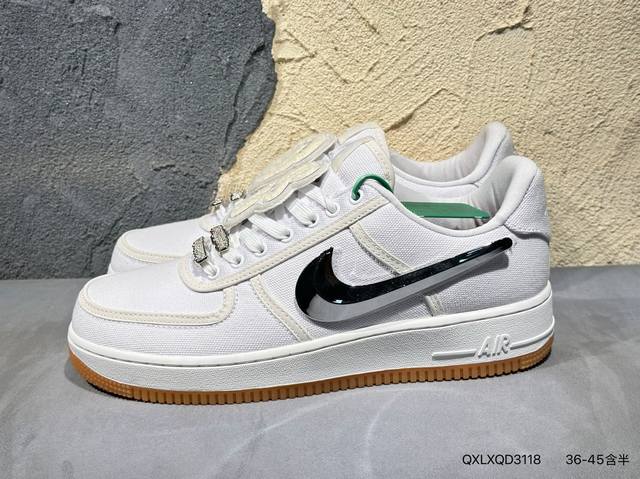 新品上市实拍 Af1诞生35周年限定联名 说唱歌手 斯科特Travis Scott X Nike Air Force 1 Low Ravis Scott Whi