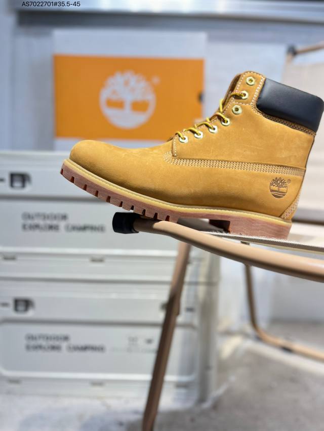 Timberland添柏岚 天伯伦 户外高帮休闲大黄靴系列 #广东大厂品质 冬季防寒户外专用 日常随意搭配 原盒原包装 #24Ss新款 时尚潮流搭配 面料采用意
