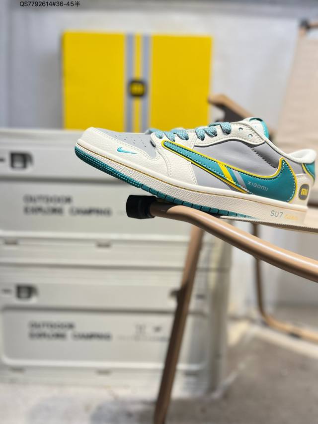 公司级头层皮小米 X 乔丹Air Jordan 1 Low Aj1低帮系列篮球鞋 官方同步配色 原装级产物 #拒绝公底 立体鞋型 细节完美 高清洁度Xx3168