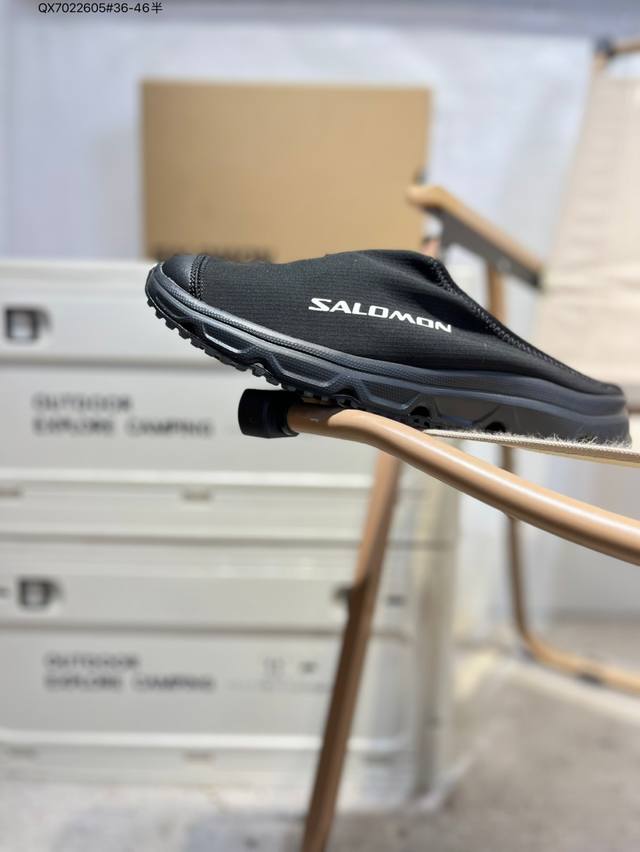 Salomon 萨洛蒙 Rxsiide 3.0 Canvas 舒适柔软防滑 包头拖鞋 男女同款 米色 纯原外贸平台特供订单 耗时半年巨作 #全套原纸板楦头开发