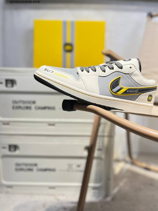 公司级头层皮小米 X 乔丹Air Jordan 1 Low Aj1低帮系列篮球鞋 官方同步配色 原装级产物 #拒绝公底 立体鞋型 细节完美 高清洁度Xx3168