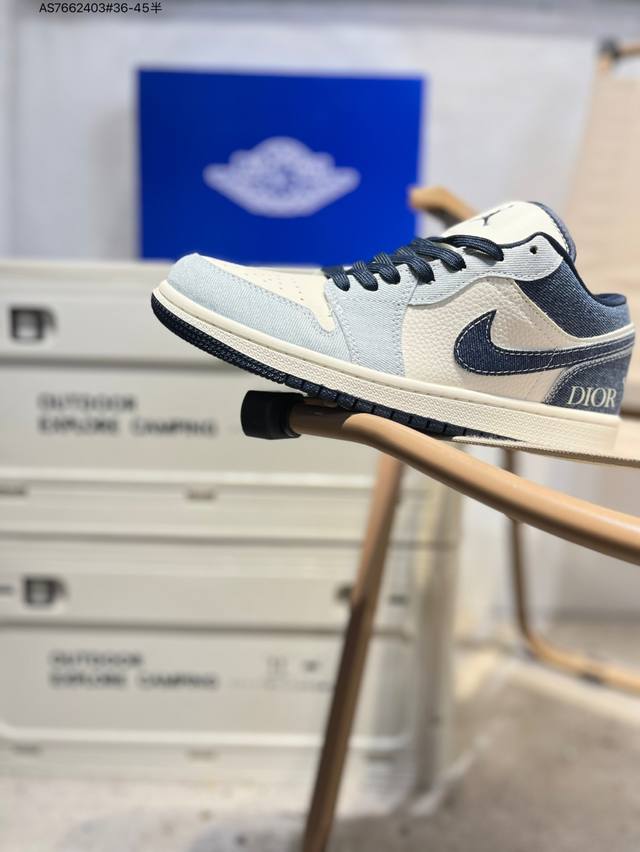 公司级头层皮迪奥 X 乔丹Air Jordan 1 Low Aj1低帮系列篮球鞋 官方同步配色 原装级产物 #拒绝公底 立体鞋型 细节完美 高清洁度Qg2025