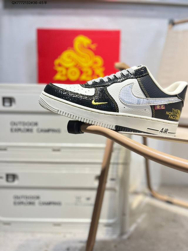 北面 X Nk Air Force 1'07 Low 空军一号低帮休闲板鞋 #定制皮料 原楦原纸板 纯正空军版型 高清洁度 内置全掌气垫Ch6336 Qx777