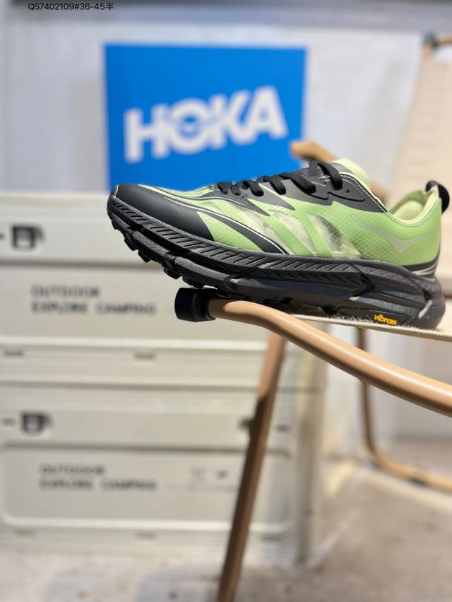Hoka U Satisfy Running Mafate Trail 轻盈跑鞋 低帮专业越野跑步鞋 Cwtm #鞋底防滑性能在下坡的石板台阶和原始路面都有很好