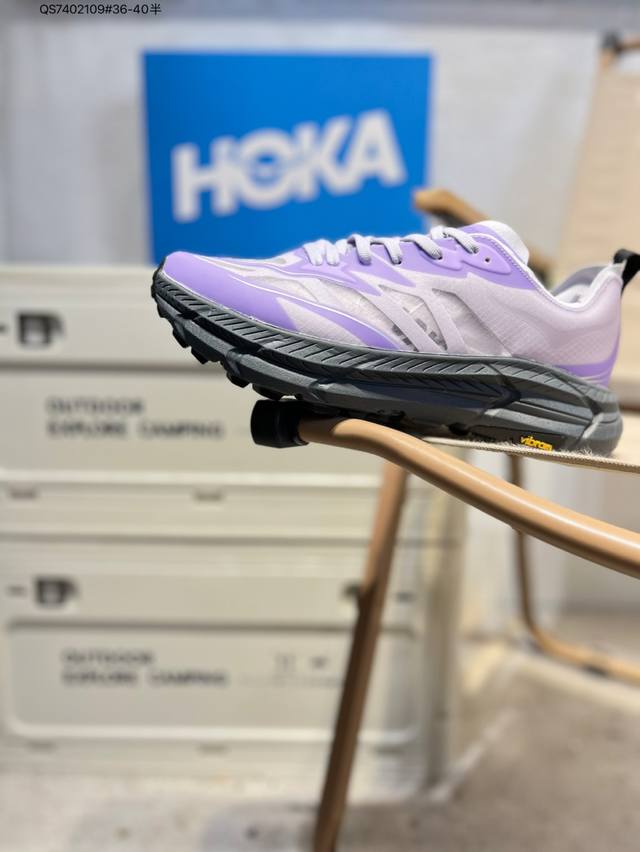 Hoka U Satisfy Running Mafate Trail 轻盈跑鞋 低帮专业越野跑步鞋 Cwtm #鞋底防滑性能在下坡的石板台阶和原始路面都有很好