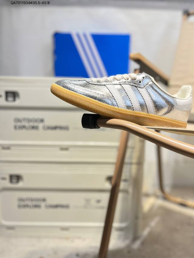 阿迪达斯三叶草Adidas Originals Samba Vegan Og”Spd“桑巴舞系列绅士德训足球风百搭低帮休闲运动板鞋Jr0035 Qa701193