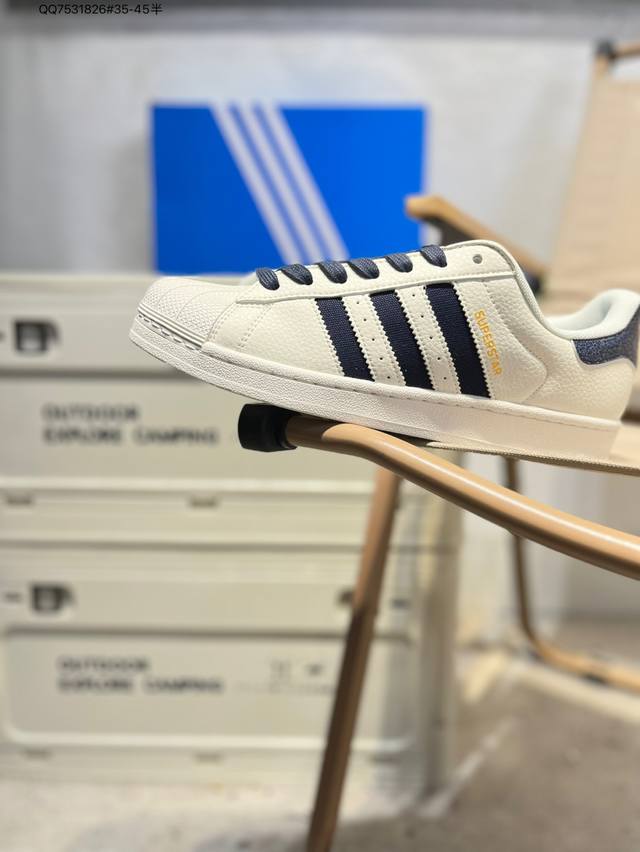 阿迪达斯Adidas三叶草 Originals Superstar 贝壳头系列低帮经典百搭休闲运动Jr6989 Qq7531826#35-45半