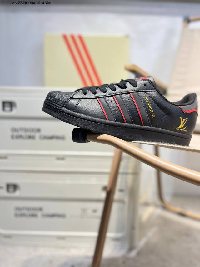 Lv X Adidas Originals Superstar 经典配色 经典贝壳头官网同步 实拍首发渠道正品订单 诠释市场最高工艺水平区别市面普通真标版本，进