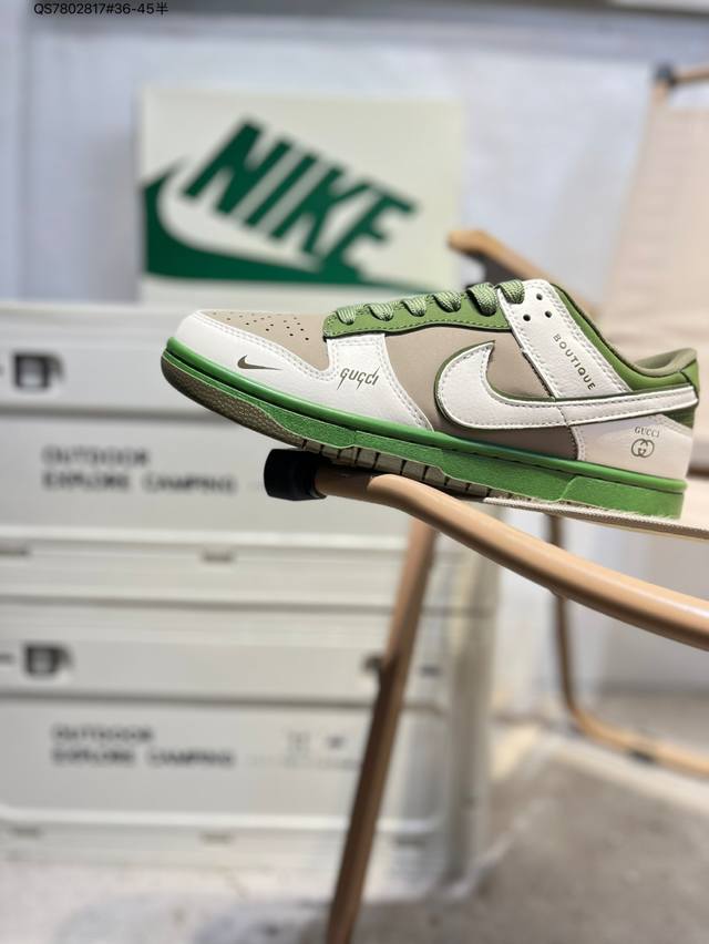 古驰 X Nike Sb Dunk Low 大厂出品 极力推荐 新配色 原装头层材料 独家版型蒸餾加工 帶來的是更好的视觉和脚感体验 大厂纯原品质出货 清洁度