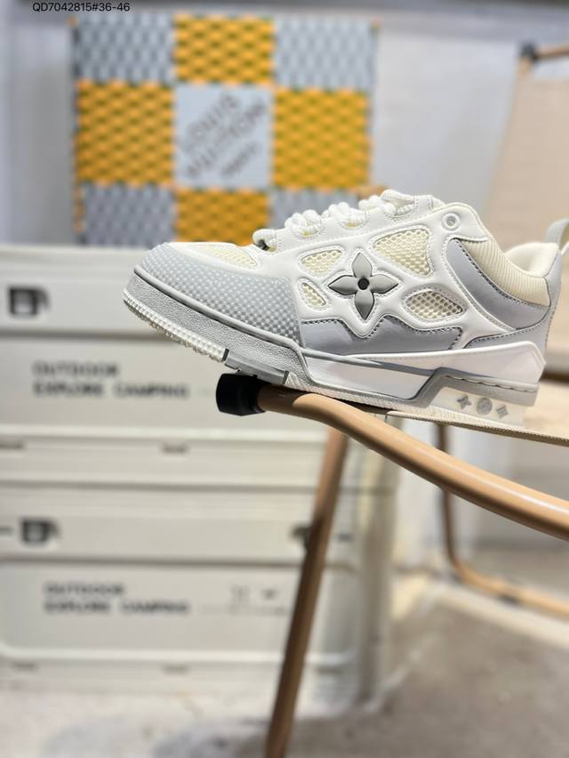 路易威登 Louis Vuitton Lv路易威登板鞋 新款 Lv Trainer最新配色运动鞋 L家 篮球鞋风格运动鞋 该鞋由艺术总监 Virgil Ablo