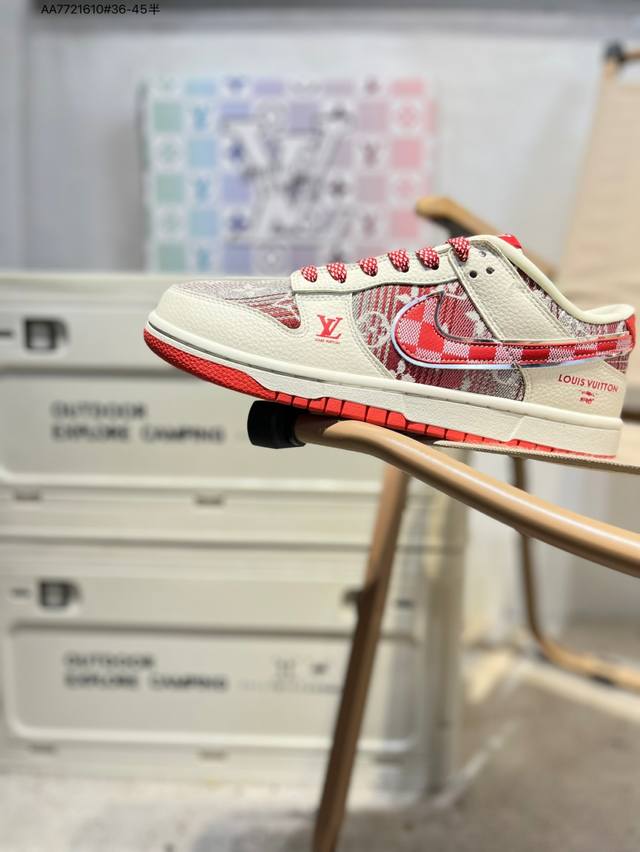 Lv X Nike Sb Dunk Low 大厂出品 极力推荐 新配色 原装头层材料 独家版型蒸餾加工 帶來的是更好的视觉和脚感体验 大厂纯原品质出货 清洁度