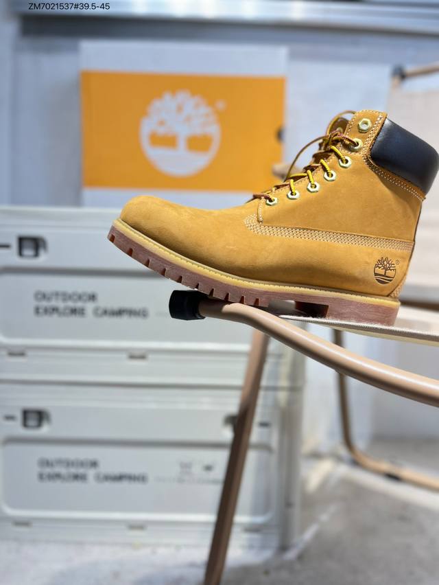 Timberland添柏岚 天伯伦 户外高帮休闲大黄靴系列 #广东大厂品质 冬季防寒户外专用 日常随意搭配 原盒原包装 #24Ss新款 时尚潮流搭配 面料采用意