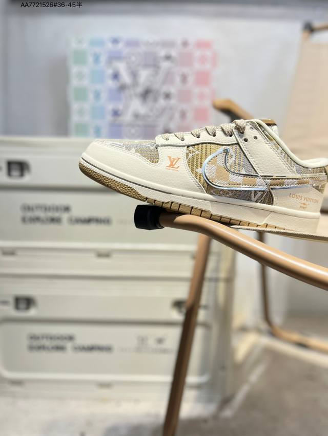 Lv X Nike Sb Dunk Low 大厂出品 极力推荐 新配色 原装头层材料 独家版型蒸餾加工 帶來的是更好的视觉和脚感体验 大厂纯原品质出货 清洁度