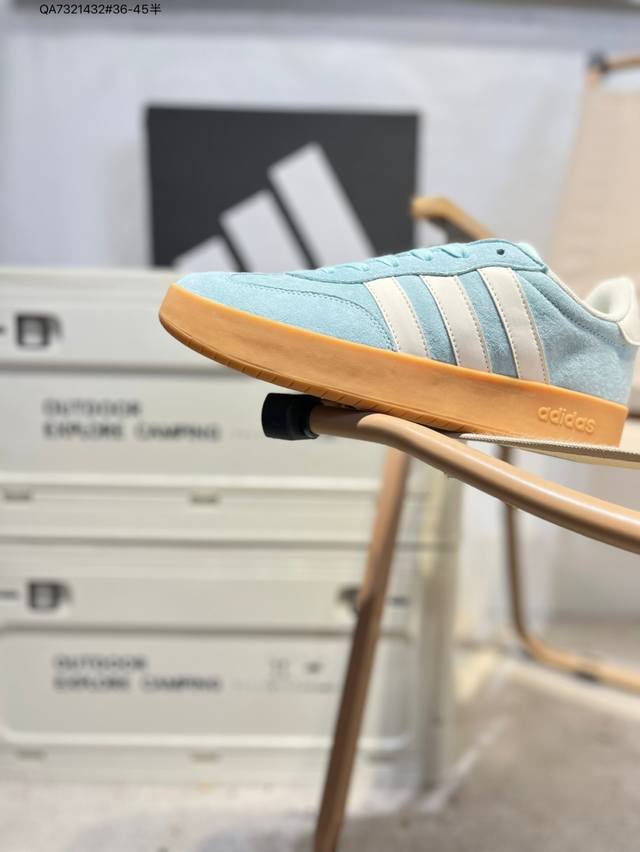 阿迪达斯 Adidas Barreda 考拉派对 复古休闲 清新 舒适百搭 德训鞋 T字头 防滑耐磨 低帮 板鞋 男女同款运动鞋。鞋头加宽设计提升了穿着舒适度，
