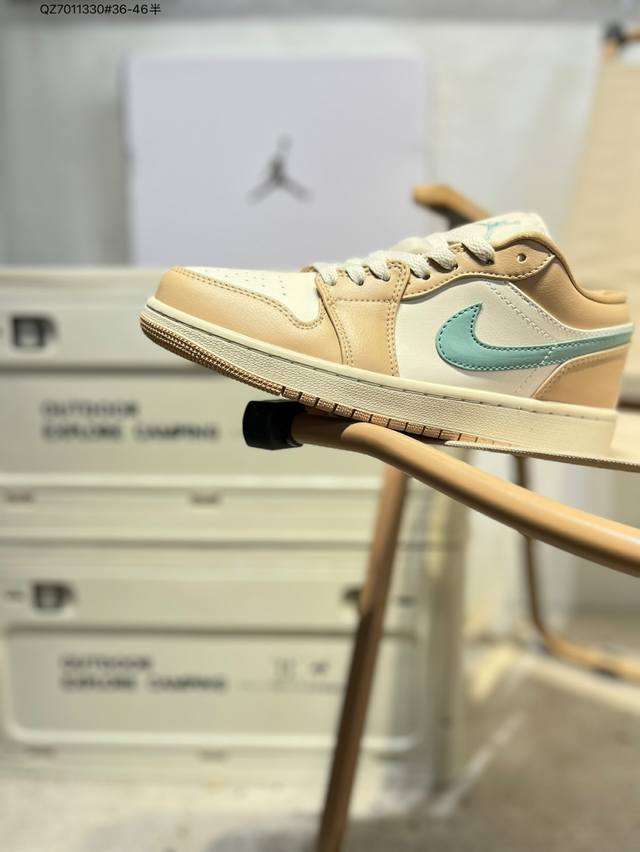 公司级头层皮乔丹Air Jordan 1 Low Aj1低帮系列篮球鞋 官方同步配色 原装级产物 #拒绝公底 立体鞋型 细节完美 高清洁度Qz7011330#3