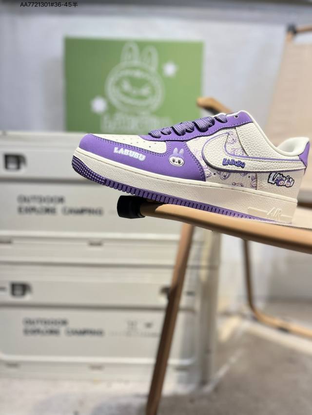 Labubu X Nk Air Force 1'07 Low 空军一号低帮休闲板鞋 #定制皮料 原楦原纸板 纯正空军版型 高清洁度 内置全掌气垫Dk0188 A