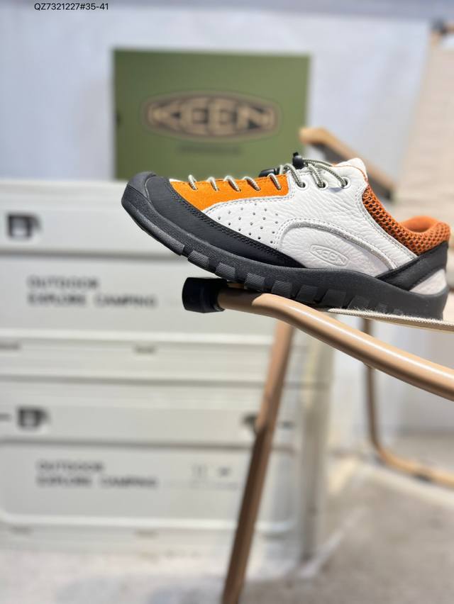 美国人气户外品牌-科恩Keen Jasper Rocks Sp贾斯珀都市系列复古低帮系带户外风露营徒步登山运动训练鞋 原楦型开发纸版#采用固色翻毛皮鞋面材质#内