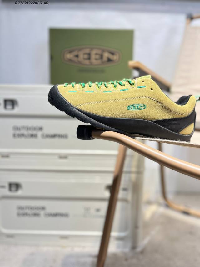 美国人气户外品牌-科恩Keen Jasper Rocks Sp贾斯珀都市系列复古低帮系带户外风露营徒步登山运动训练鞋 原楦型开发纸版#采用固色翻毛皮鞋面材质#内