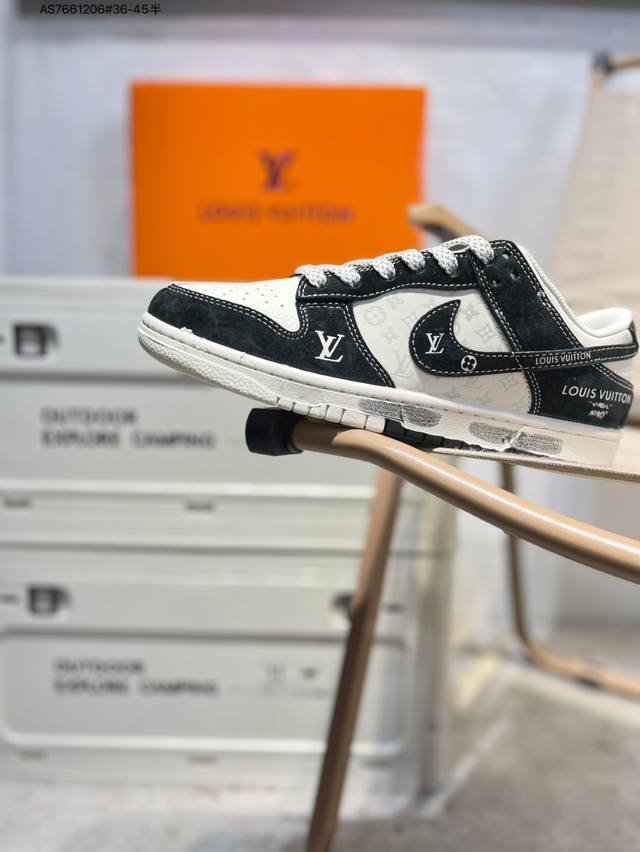 Lv X Nike Sb Dunk Low 大厂出品 极力推荐 新配色 原装头层材料 独家版型蒸餾加工 帶來的是更好的视觉和脚感体验 大厂纯原品质出货 清洁度