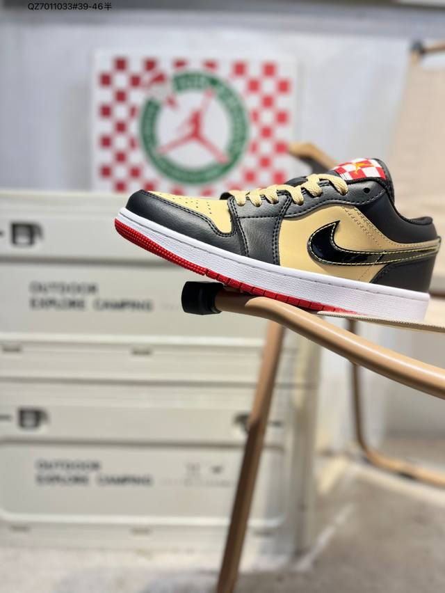 公司级头层皮乔丹Air Jordan 1 Low Aj1低帮系列篮球鞋 官方同步配色 原装级产物 #拒绝公底 立体鞋型 细节完美 高清洁度Hq2016 Qz70