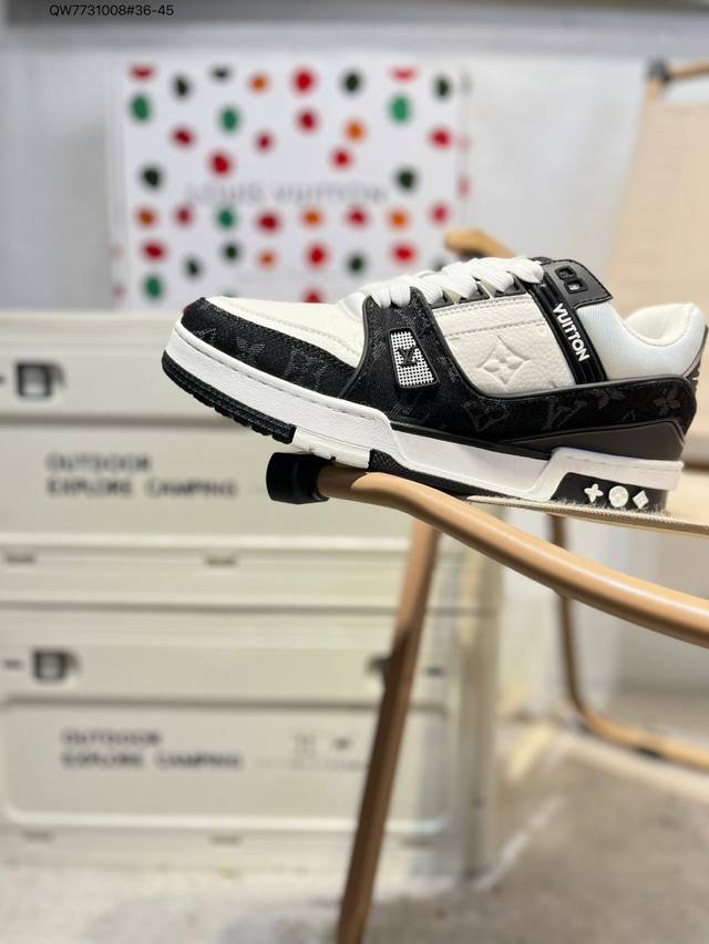 路易威登 Louis Vuitton Lv路易威登板鞋 新款 Lv Trainer最新配色运动鞋 L家 篮球鞋风格运动鞋 该鞋由艺术总监 Virgil Ablo
