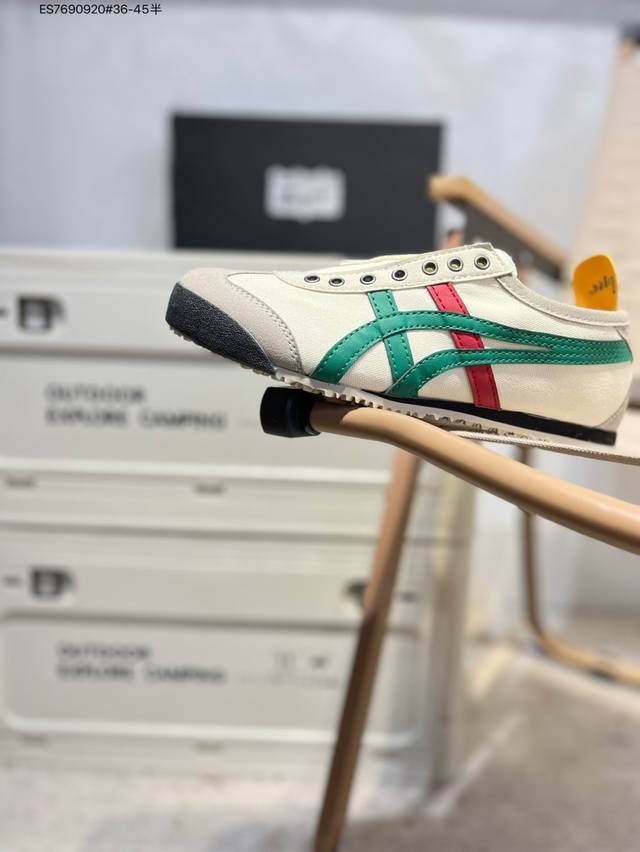 Onitsuka Tiger Mexico 66 鬼冢虎帆布 墨西哥升级版系列低帮复古经典虎爪百搭休闲皮革慢跑鞋Dl408 Es7690920#36-45半