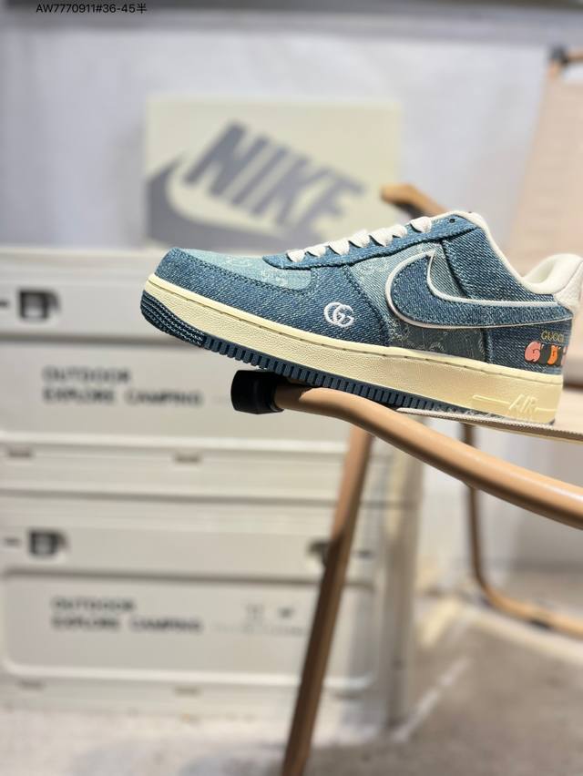 古驰 X Nk Air Force 1'07 Low 空军一号低帮休闲板鞋 #定制皮料 原楦原纸板 纯正空军版型 高清洁度 内置全掌气垫Sc0601 Aw777