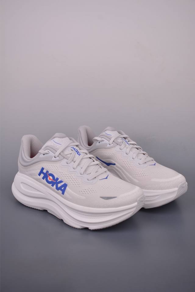 Z Hoka One One Bondi 9 Wide 邦迪九代舒适防滑耐磨低帮休闲跑步鞋 相比常规跑鞋 Hoka One One特别研发使用性能独特的几何形跑