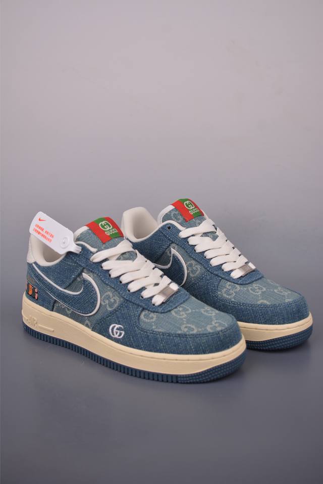 Nike Air Force 1 Low 古驰联名 原楦头原纸板 打造纯正空军版型 专注外贸渠道 全掌内置蜂窝气垫 原盒配件 原厂中底钢印、拉帮完美 官方货号: