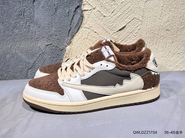 Travis Scott X Fragment Design X Air Jordan Aj1 Low Og Sp 三方联名闪电倒钩2.0低帮 白蓝黑 Dm78