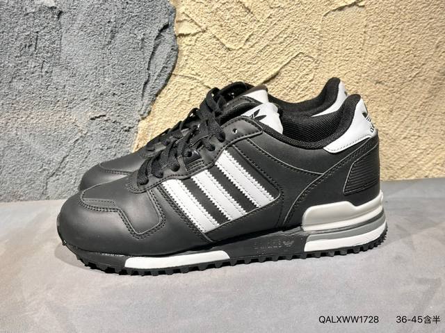 新品上市实拍 1 Adidas Originals Zx 700 三叶草经典复古校园系列原标半码 专柜同步国内标原盒专柜 货号：G62 Qalxww1728